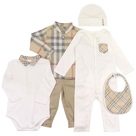 used burberry baby set|Burberry newborn baby set.